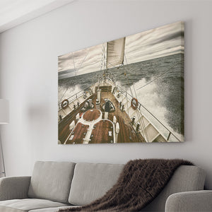 Yacht In The Ocean Canvas Wall Art - Canvas Prints, Painting Canvas, Prints for Sale, Canvas Art