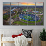 Yale Bulldogs Stadium Canvas Prints Yale Bowl Stadium Wall Art,Multi Panels B,Sport Stadium Art Prints, Fan Gift