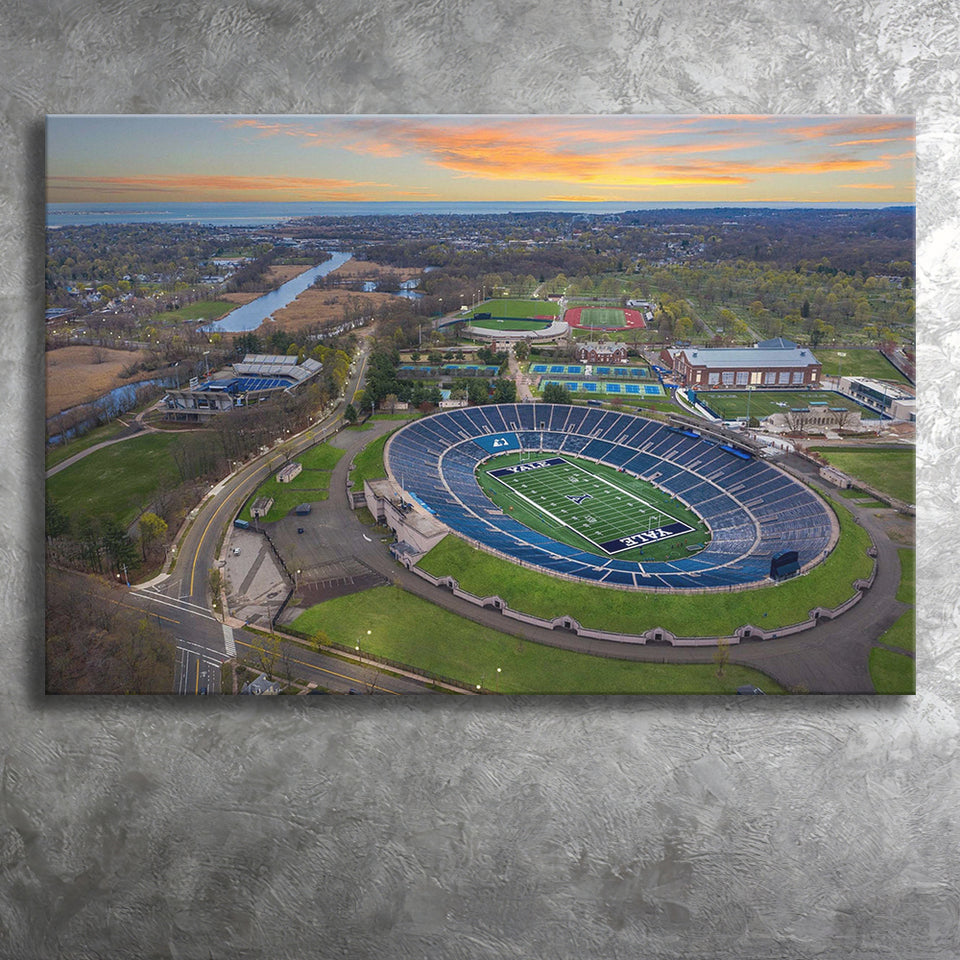 Yale Bulldogs Stadium Canvas Prints Yale Bowl Stadium Wall Art,Sport Stadium Art Prints, Fan Gift, Wall Decor