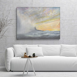 Yamato Emerges From Pacific Typhoon Canvas Wall Art - Canvas Prints, Prints For Sale, Painting Canvas