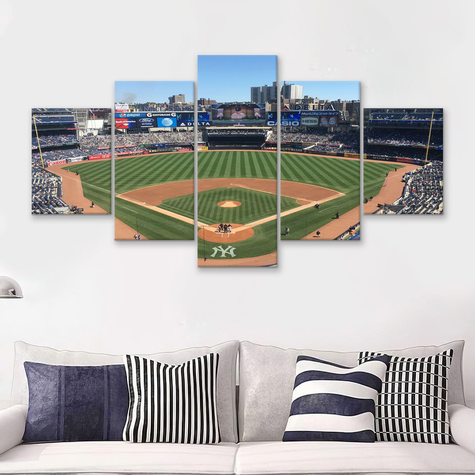 Yankee Stadium  5 Pieces Canvas Prints Wall Art - Painting Canvas, Multi Panels, 5 Panel, Wall Decor
