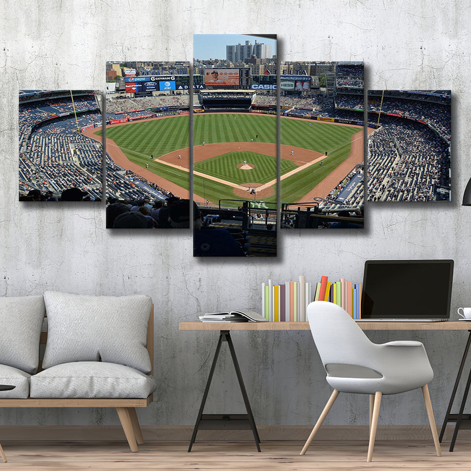 Yankee Stadium Baseball Stadium Canvas Prints Art,Multi Panels,Sport Stadium Art Prints, Fan Gift