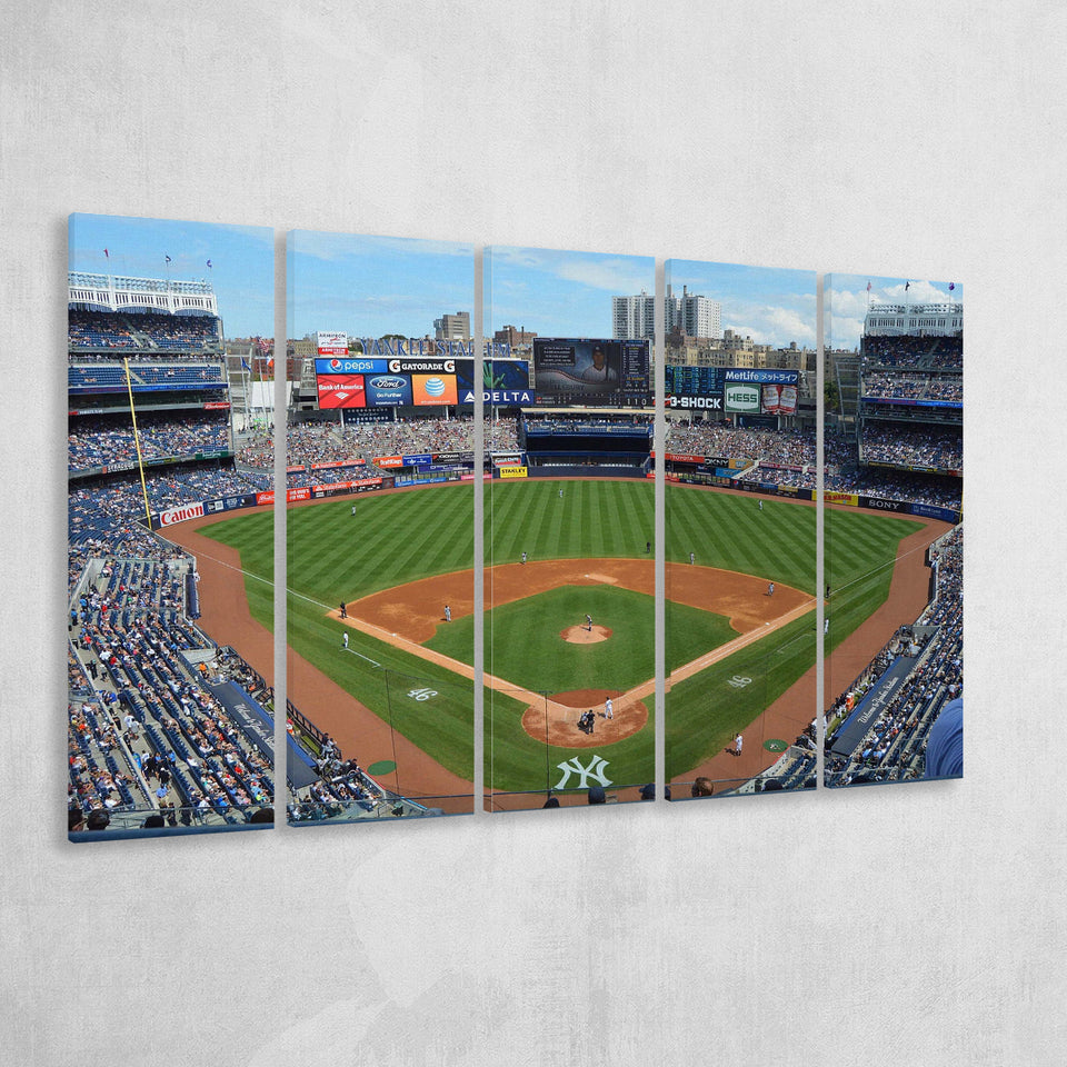 Yankee Stadium Baseball Stadium Canvas Prints New York,Multi Panels B,Sport Stadium Art Prints, Fan Gift