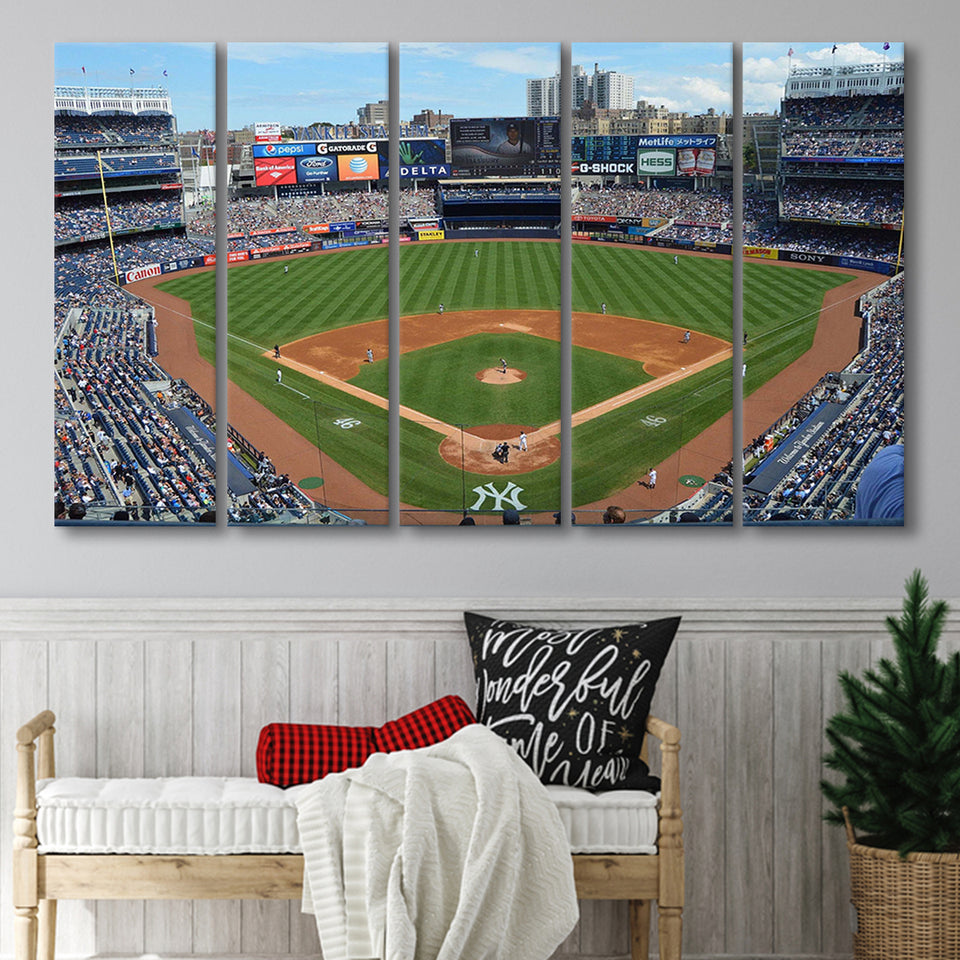 Yankee Stadium Baseball Stadium Canvas Prints New York,Multi Panels B,Sport Stadium Art Prints, Fan Gift
