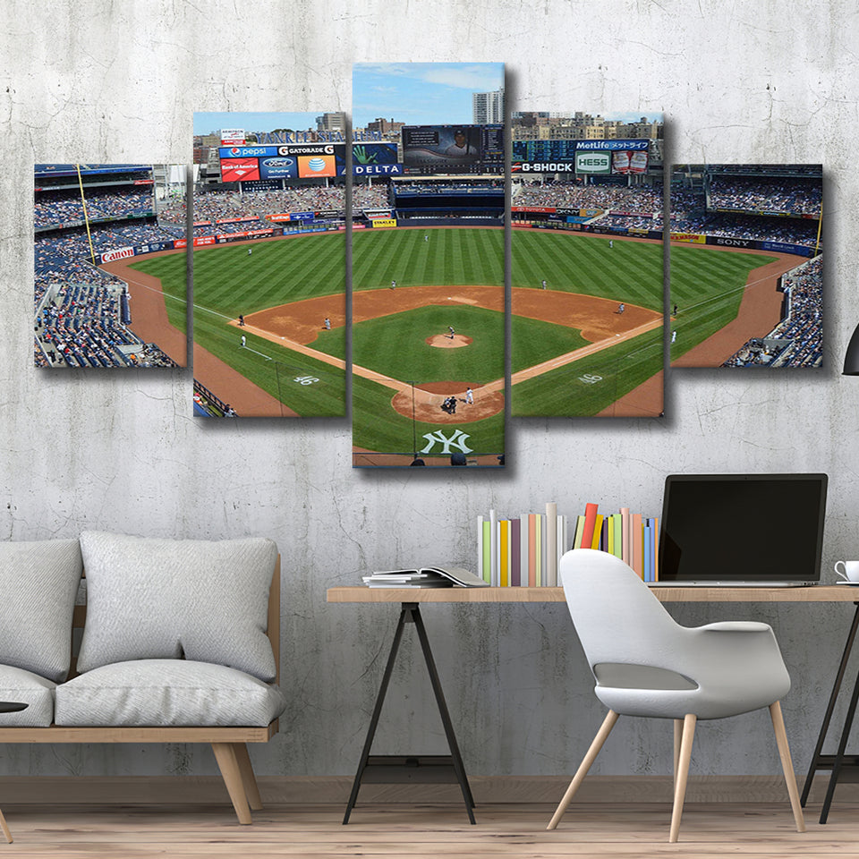 Yankee Stadium Baseball Stadium Canvas Prints New York,Multi Panels,Sport Stadium Art Prints, Fan Gift