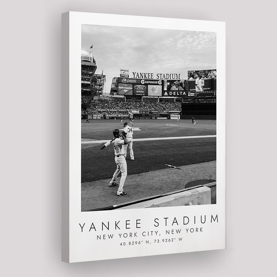 Yankee Stadium New YorkBaseball Lovers Black And White Canvas Prints Wall Art Home Decor