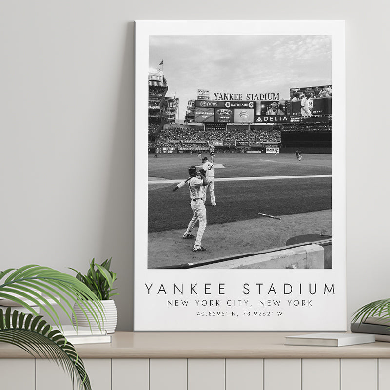 Yankee Stadium New YorkBaseball Lovers Black And White Canvas Prints Wall Art Home Decor