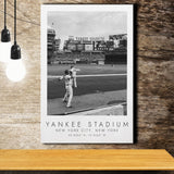 Yankee Stadium New YorkBaseball Lovers Black And White Canvas Prints Wall Art Home Decor