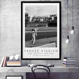 Yankee Stadium New YorkBaseball Lovers Black And White Framed Art Prints Wall Art Decor, Framed Picture