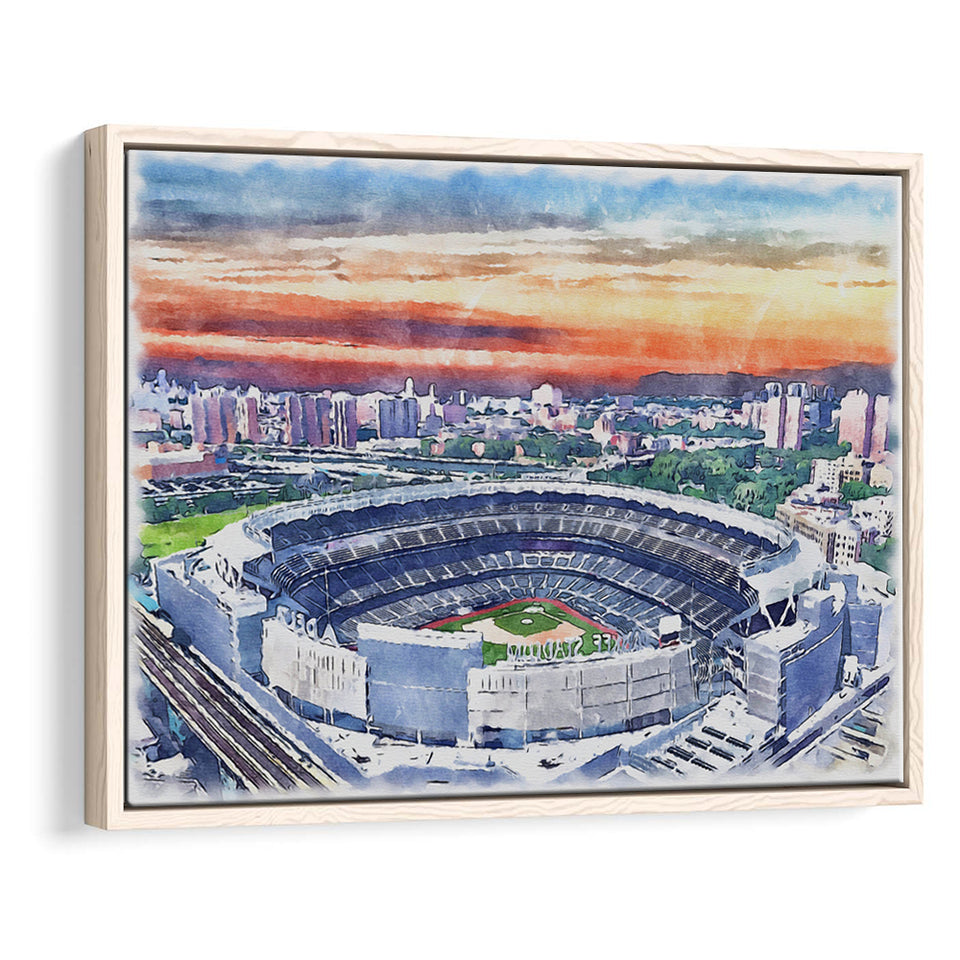 Yankee Stadium Watercolor An, Sport Art Prints Fan Gift, Framed Canvas Prints Wall Art Decor