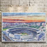 Yankee Stadium Watercolor An, Sport Art Prints Fan Gift, Canvas Prints Wall Art Decor