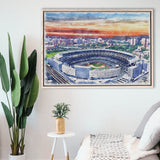 Yankee Stadium Watercolor An, Sport Art Prints Fan Gift, Framed Canvas Prints Wall Art Decor