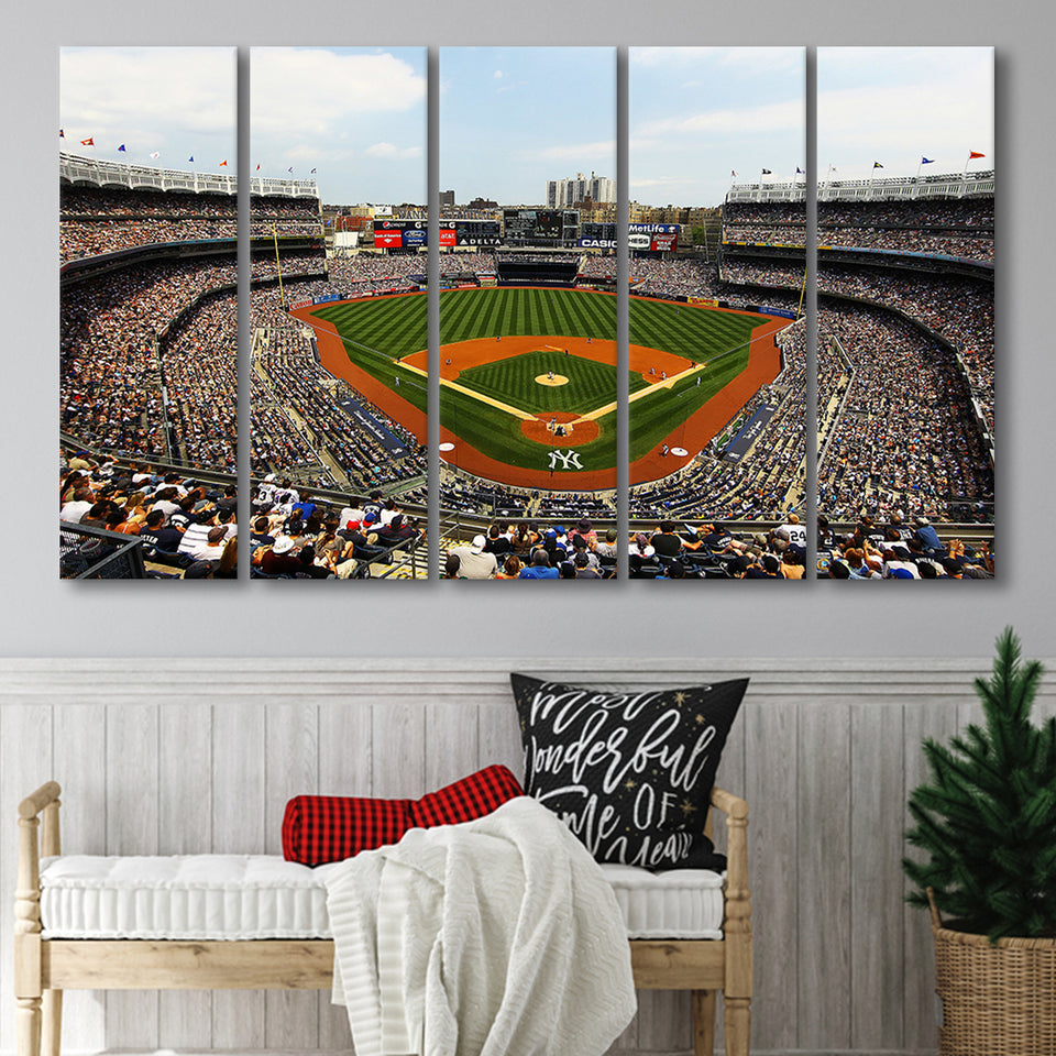 Yankee Stadium in New York, Stadium Canvas, Sport Art, Gift for him,100 Multi Panels B, Canvas Prints Wall Art Decor