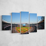 Yankee Stadium with the Helicopter, Stadium Canvas, Sport Art, Large Canvas, Multi Panels, Canvas Prints Wall Art Decor