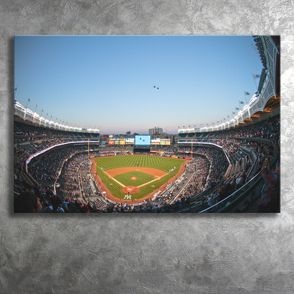 Yankee Stadium with the Helicopter, Stadium Canvas, Sport Art, Gift for him, Fan Gift, Canvas Prints Wall Art Decor