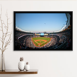Yankee Stadium with the Helicopter, Stadium Canvas, Sport Art, Gift for him, Framed Canvas Prints Wall Art Decor, Framed Picture