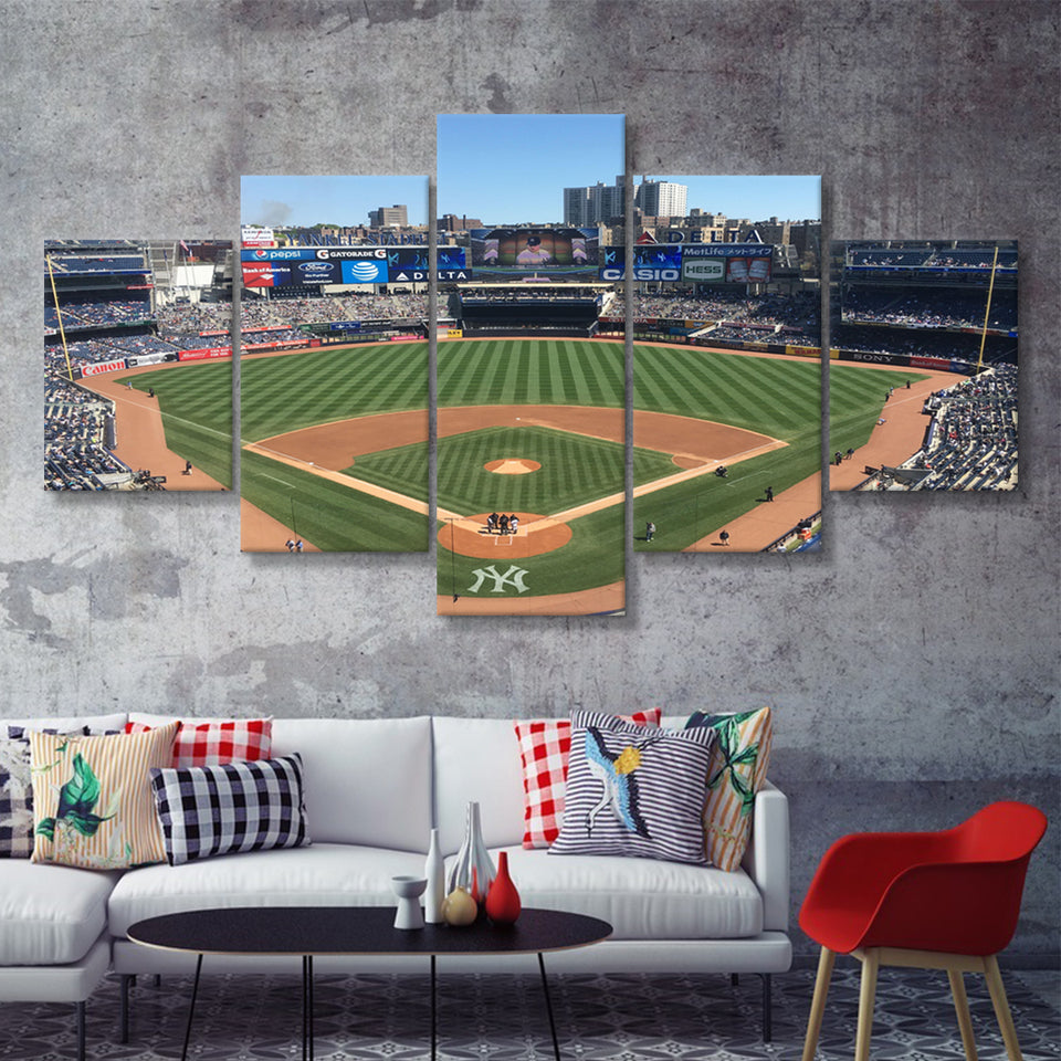 Yankee Stadium  5 Pieces Canvas Prints Wall Art - Painting Canvas, Multi Panels, 5 Panel, Wall Decor
