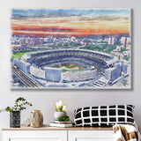 Yankees Baseball Yankee Stadium Watercolor, Sport Art Prints Fan Gift, Canvas Prints Wall Art Decor