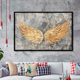 Yellow Angel Wings Painting Decor Framed Art Prints Wall Decor - Painting Prints, Framed Picture