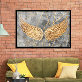 Yellow Angel Wings Painting Decor Framed Art Prints Wall Decor - Painting Prints, Framed Picture