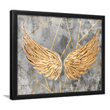 Yellow Angel Wings Painting Decor Framed Art Prints Wall Decor - Painting Prints, Framed Picture