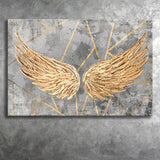 Yellow Angel Wings Painting Decor Canvas Prints Wall Art - Painting Prints, Wall Decor, Art Prints