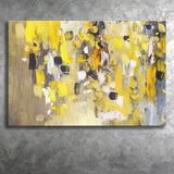 Yellow Brush Strokes Oil Abstract Ar Canvas Prints Wall Art Decor - Paiting Canvas, Art Prints, Wall Decor, For Sale