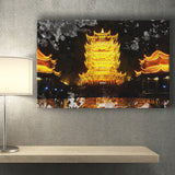 Yellow Crane Tower in Wuhan Canvas Prints Wall Art Decor - Painting Canvas, Art Print, Home Decor, Ready to Hang