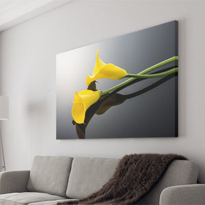 Yellow Isolated Lilies Canvas Prints Wall Art - Canvas Painting, Painting Art, Prints for Sale, Wall Decor, Home Decor