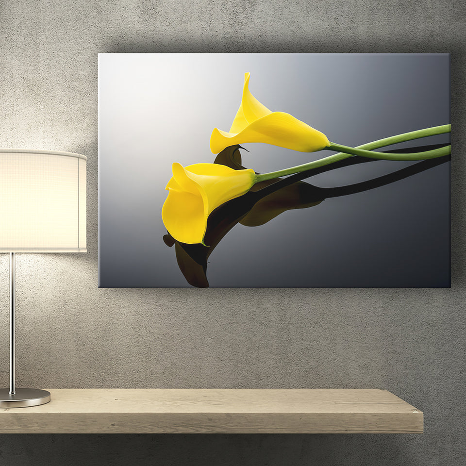 Yellow Isolated Lilies Canvas Prints Wall Art - Canvas Painting, Painting Art, Prints for Sale, Wall Decor, Home Decor