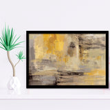 Yellow Gray Abstract Framed Art Prints Wall Decor - Painting Prints, Home Wall Art, For Sale, Framed Pictures