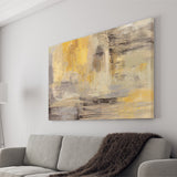 Yellow Gray Abstract Canvas Prints Wall Art - Painting Canvas, Home Wall Decor, For Sale, Painting Prints