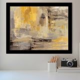 Yellow Gray Abstract Framed Art Prints Wall Decor - Painting Prints, Home Wall Art, For Sale, Framed Pictures