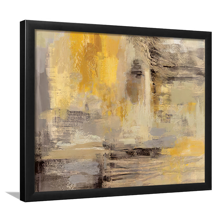 Yellow Gray Abstract Framed Art Prints Wall Decor - Painting Prints, Home Wall Art, For Sale, Framed Pictures