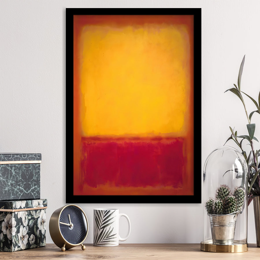 Yellow over Purple by Mark Rothko Framed Art Prints Wall Decor - Painting Prints, Home Decor, For Sale, Framed Picture