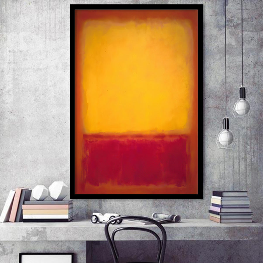 Yellow over Purple by Mark Rothko Framed Art Prints Wall Decor - Painting Prints, Home Decor, For Sale, Framed Picture