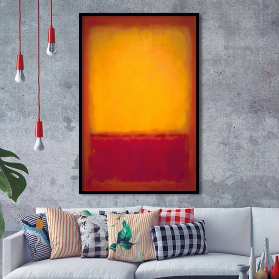 Yellow over Purple by Mark Rothko Framed Art Prints Wall Decor - Painting Prints, Home Decor, For Sale, Framed Picture