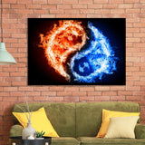 Yin And Yang Fire Design Art Framed Art Prints Wall Decor - Painting Prints,Wall Art, Framed Picture,For Sale