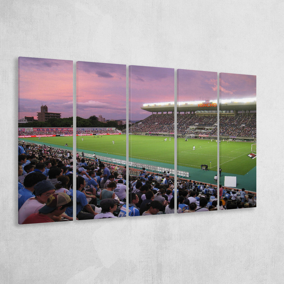 Yodoko Sakura Stadium, Stadium Canvas, Sport Art, Gift for him, Multi Panels B, Canvas Prints Wall Art Decor