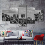 York Minster Cathedral Church of Saint Peter England 5 Piece Canvas Prints Wall Art - Painting Prints, Wall Decor,Multi Panel