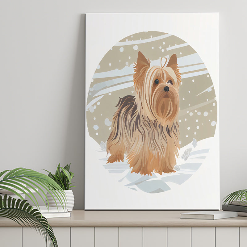 Yorkshire Terrier Retro Art Print ,City Art Print, Large Canvas, Canvas Print Wall Art Home Decor