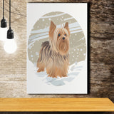 Yorkshire Terrier Retro Art Print ,City Art Print, Large Canvas, Canvas Print Wall Art Home Decor
