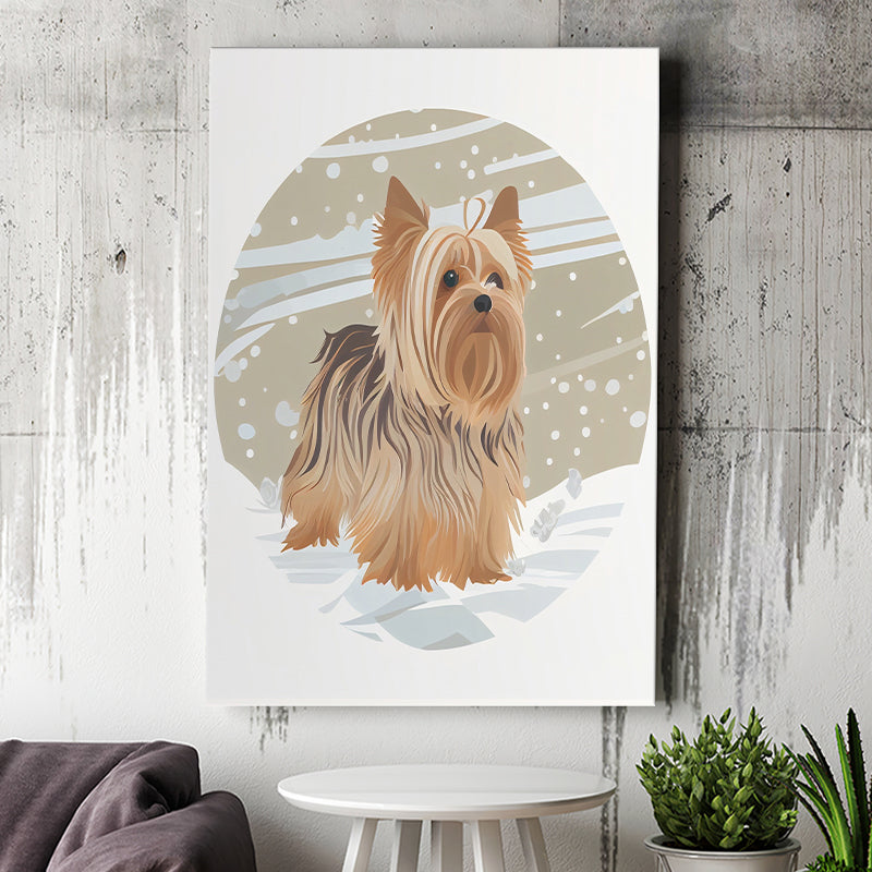 Yorkshire Terrier Retro Art Print ,City Art Print, Large Canvas, Canvas Print Wall Art Home Decor