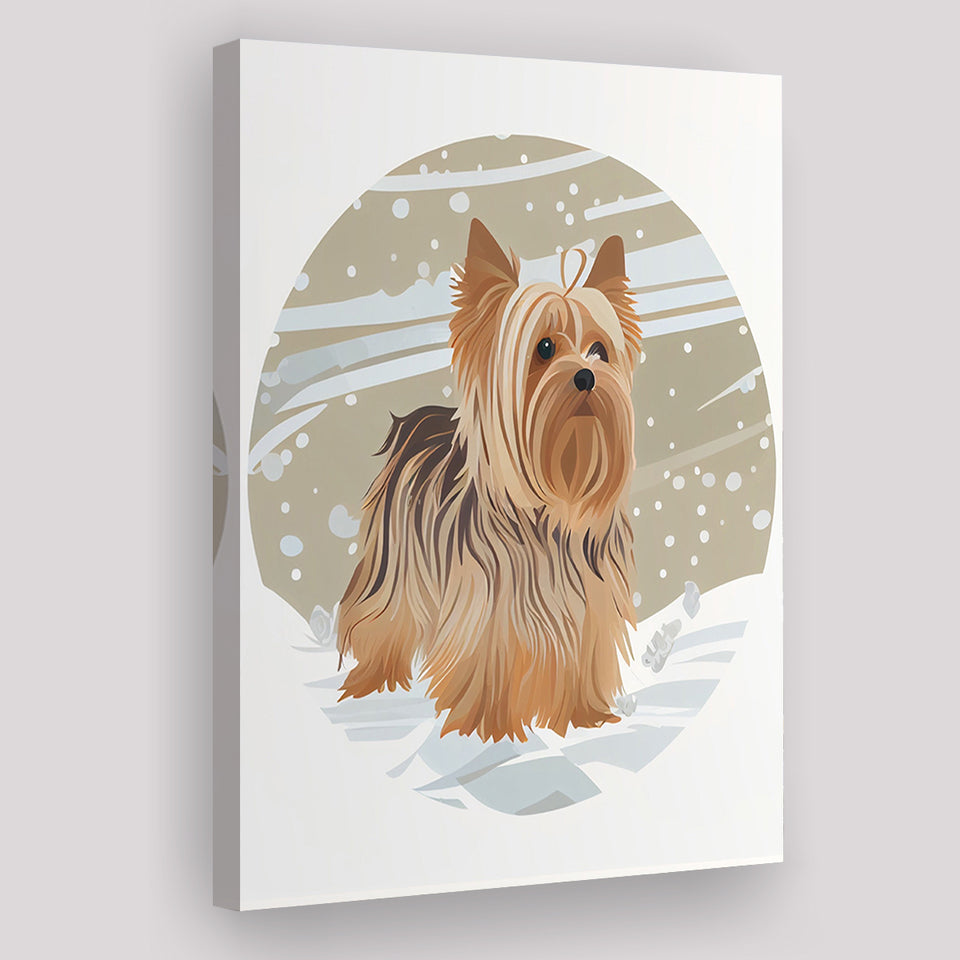 Yorkshire Terrier Retro Art Print ,City Art Print, Large Canvas, Canvas Print Wall Art Home Decor