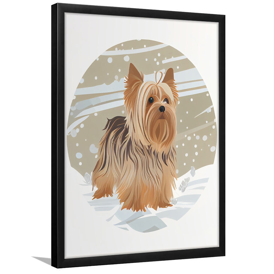 Yorkshire Terrier Retro Art Print, City Art Print, Framed Art Print Wall Art Home Decor, Framed Picture