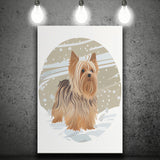 Yorkshire Terrier Retro Art Print ,City Art Print, Large Canvas, Canvas Print Wall Art Home Decor