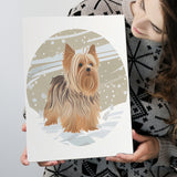 Yorkshire Terrier Retro Art Print ,City Art Print, Large Canvas, Canvas Print Wall Art Home Decor