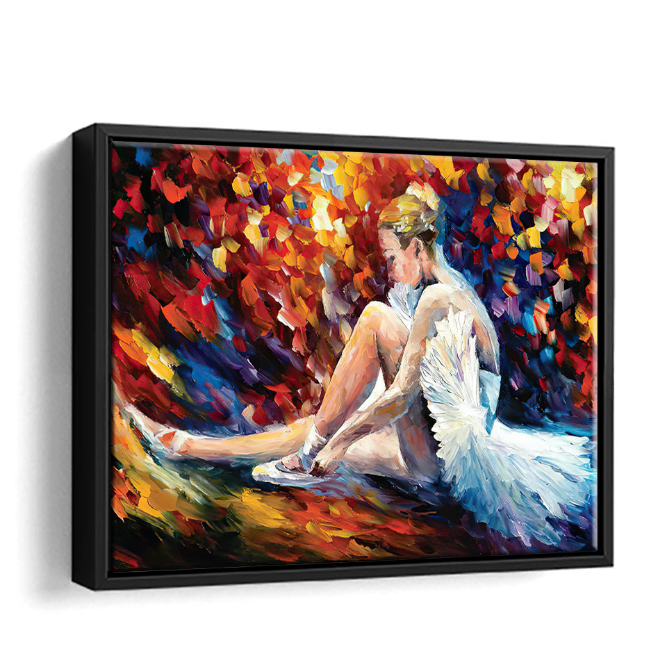Young Ballerina Canvas Wall Art - Canvas Print, Framed Canvas, Painting Canvas
