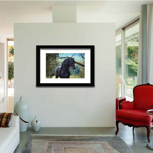 Young Friesian Stallion-Canvas art,Art print,Frame art