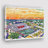 Youngstown State Penguins Stambaugh Stadium Watercolor, Sport Art Prints Fan Gift, Canvas Prints Wall Art Decor